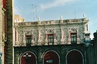 Detail fas�dy kostela Santa Domingo | Puebla, Mexiko